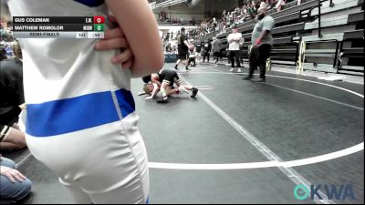 46-49 lbs Semifinal - Gus Coleman, Elgin Wrestling vs Matthew Romolor, Midwest City Bombers Youth Wrestling Club