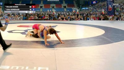 100 lbs Quarters - Killian Evans, MO vs Lola Gonzales, CO
