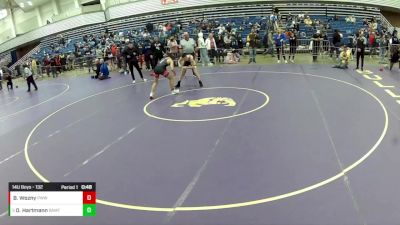 14U Boys - 132 lbs Cons. Round 4 - Blake Wozny, P3 Warrior Wrestling Academy vs Dayton Hartmann, B.A.M. Training Center