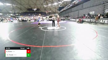 1A 170 lbs Quarterfinal - Ethan Frank, Deer Park vs Kysen Knox, Tenino