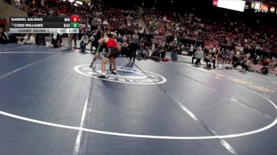 5A 150 lbs Champ. Round 1 - Gabriel Salinas, Minico vs Cord Williams, Blackfoot