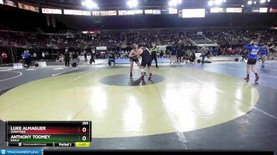 285 lbs Quarterfinal - Anthony Toomey, Eagle vs Luke Almaguer, Sunnyside