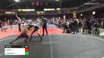 116 lbs 5th Place - Geremiah West, NM WolfPack vs James Herwaldt, Green River Grapplers