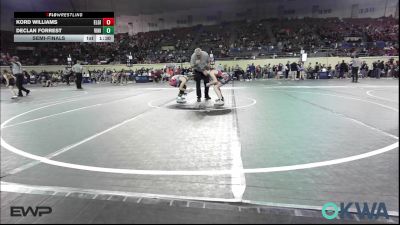 110 lbs Semifinal - Kord Williams, Elgin Wrestling vs Declan Forrest, Vinita Kids Wrestling