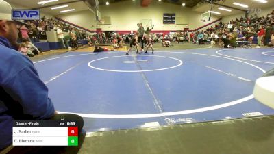 60 lbs Quarterfinal - Jack Sadler, Barnsdall Youth Wrestling vs Cutter Bledsoe, Woodland Wrestling Club