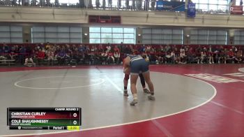 184 lbs Champ. Round 2 - Christian Curley, Bridgewater State vs Cole Shaughnessy, Roger Williams