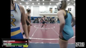 135 lbs Champ. Round 2 - Hailey Snowden, Chestnut Ridge vs Paige Weiss, Jefferson Sparta