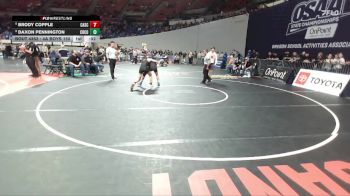 4A Boys 150 lbs Cons. Semi - Daxon Pennington, Crook County Boys vs Brody Copple, Cascade Boys