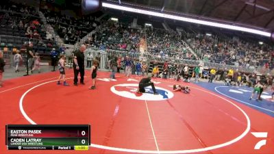 62 lbs Quarterfinal - Caden LaTray, Lander USA Wrestling vs Easton Pasek, Peak Wrestling