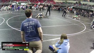 89 lbs Cons. Semi - Stori Flores, Gering Wrestling Club vs Addison Judy, Ashland-Greenwood Jr Wrestling