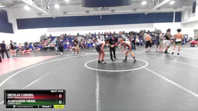 120 lbs Cons. Round 2 - Nicolas Cardiel, RBWC (Rancho Bernardo) vs Aleksandr Meier, Church Boyz