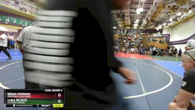 190 Boys Cons. Round 3 - Luka Bojicic, La Costa Canyon vs Brian Moreno, Southwest (San Diego)