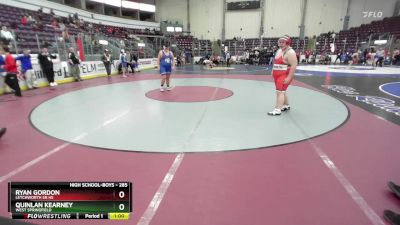 285 lbs Cons. Round 4 - Ryan Gordon, Letchworth Sr HS vs Quinlan Kearney, West Springfield