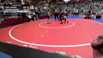 61 lbs Semifinal - Brayden Scoggins, Pottsville Apache Youth Wrestling vs Chevy Leonard, Mountain View Stingers Wrestling