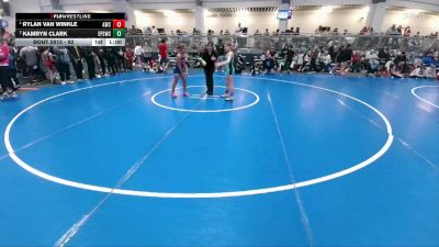 92 lbs 2nd Place Match - Kamryn Clark, El Paso Supers Wrestling Club vs Rylan Van Winkle, Amped Wrestling Club