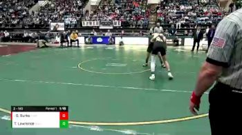 2 - 145 lbs 1st Place Match - David Burks, Strasburg vs Trey Lawrence, Glenvar