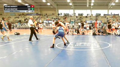 119 lbs Semifinal - Kayne Burkett, TDWC Maniacs Blue - MS vs Rylan Ghattas, IRONWHALE - MS