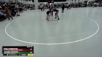 150 lbs Round 3 - Kaeli Forrester, Silverback Wrestling Fort Worth vs Parker Martinez, Davis Wrestling Club