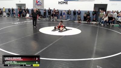 102 lbs Semifinal - Lincoln Brower, Interior Grappling Academy vs Landon Hill, Juneau Youth Wrestling Club Inc.