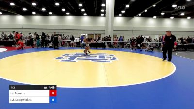 113 lbs 1/2 Final - Jovanni Tovar, Florida vs Jekai Sedgwick, North Carolina