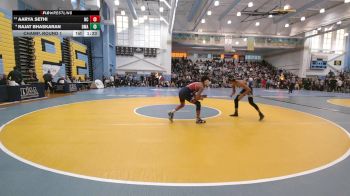 150 lbs Champ. Round 1 - Aarya Sethi, Newark Charter vs Rajat Bhaskaran, Delaware Military Academy