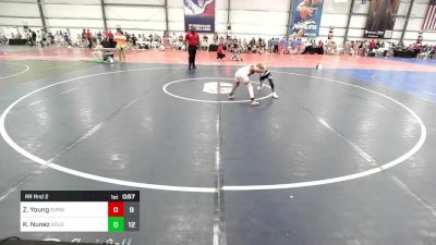 70 lbs Rr Rnd 2 - Zayne Young, SVRWC Red vs Kyrie Nunez, Roughnecks