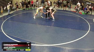 130 lbs Cons. Round 2 - Charles Davidson, Cougars Wrestling vs Asher Navratil, Athlos Wrestling