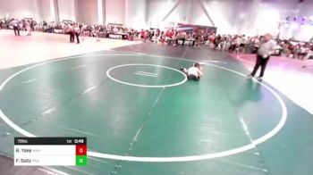 78 lbs Consi Of 4 - R.Zaiden Yake, Mighty Lightning Wrestling vs Frank Soliz, Pride WC