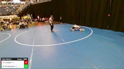 5th - 6th grade - 74 Cons. Round 2 - Warren Christensen, Moen Wrestling Academy vs Ryker Langley, Powerhouse Wrestling Club