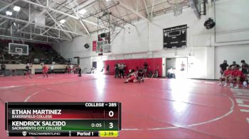 285 lbs Champ. Round 1 - Ethan Martinez, Bakersfield College vs Kendrick Salcido, Sacramento City College