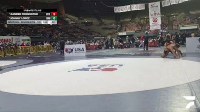 Schoolboys - 126 lbs Semis - Xander Fronhofer, Beat The Streets - Los Angeles vs Johnny Lopez, Red Wave Wrestling