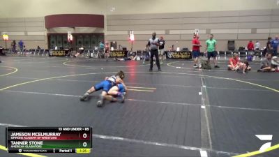 85 lbs Round 5 - Tanner Stone, American Gladiators vs Jameson McElmurray, Simmons Academy Of Wrestling