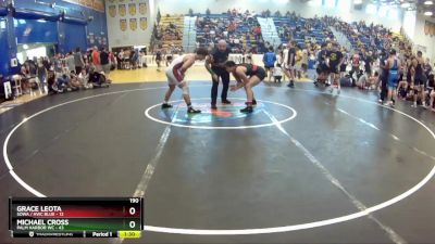 190 lbs Quarters & Wb (16 Team) - Grace Leota, SOWA / HWC BLUE vs Michael Cross, Palm Harbor WC