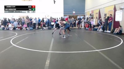 138 lbs Champ. Round 3 - James Coy, Kimberly Bulldog Wrestling Club vs Lee Webster, Idaho