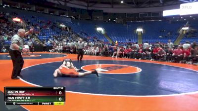 175 lbs Finals (8 Team) - Dan Costello, Chicago (Brother Rice) vs Justin Hay, Chatham (Glenwood)