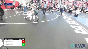 64 lbs Quarterfinal - Kael Camper, Caney Valley Wrestling vs Colby Davis, Verdigris Youth Wrestling