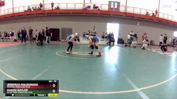 75 lbs Semifinal - Jeremiah Maldonado, Munster Wrestling Club vs Mason Baylor, Milan Tribe Wrestling Club