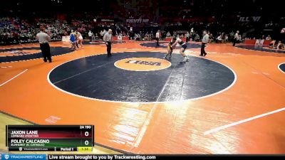 2A 190 lbs Cons. Round 3 - Foley Calcagno, Elmhurst (IC Catholic) vs Jaxon Lane, Lombard (Montini)