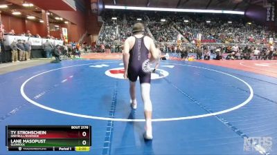 2A-175 lbs Quarterfinal - Ty Strohschein, Greybull/Riverside vs Lane Masopust, Glenrock