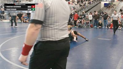 92 lbs 1st Place Match - Cruz Evans, Warriors Of Christ WOC- Wrestling vs Tristan Guarnes, Mat Demon Wrestling Club