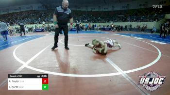 49 lbs Round Of 32 - Ayden Taylor, Clinton Youth Wrestling vs Tripp Kerth, Weatherford Youth Wrestling