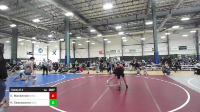 123 lbs Consi Of 4 - Emma Mackenzie, Concede Nothing WC vs Kane Sesepasara, South Medford Mat Club