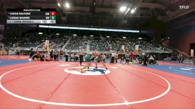 4A-190 lbs Cons. Round 3 - Logan Bauers, Green River vs Lukas Balfanz, Campbell County