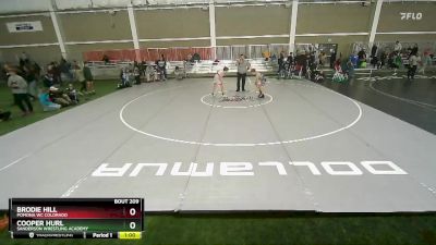 96 lbs Cons. Round 2 - Brodie Hill, Pomona WC Colorado vs Cooper Hurl, Sanderson Wrestling Academy