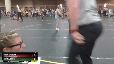 85 lbs Quarterfinals (8 Team) - Beau Abbott, Roundtree WA vs Don Epstein, Untouchables Purple