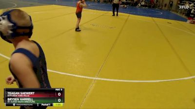 80 lbs Cons. Round 2 - Brysen Harrell, St. Cloud Youth Wrestling vs Teagan Saewert, NYM (New York Mills)