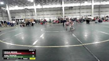 75 lbs Round 2 - Cecilia Brown, Grangeville Youth Wrestling vs Karli Francis, Southern Idaho Wrestling Club