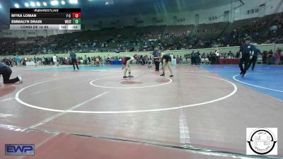 120 lbs Consi Of 16 #2 - Myka Loman, F-5 Grappling vs Emmalyn Drain, Westmoore Wresting