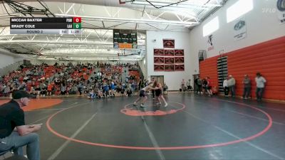 128-131 lbs Round 2 - Miccah Baxter, Powell Middle School vs Brady Cole, Laurel Middle School