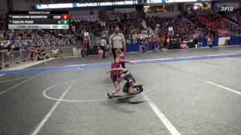 55 lbs Cons. Round 1 - Breckynn Edgerton, Hoisington Jr Cardinal Wrestling Club vs Taelyn Ford, Linn County